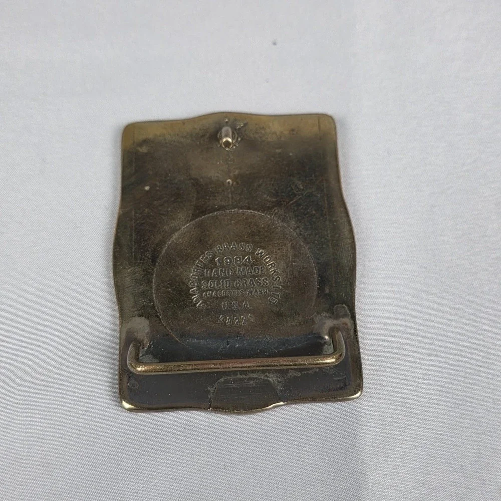 Vintage MAPCO‎ Belt Buckle North Pole Oil Refinery Solid Brass Anacortes 1980's